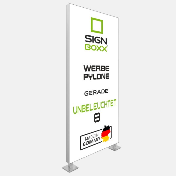 Werbepylone Gerade Unbeleuchtet 