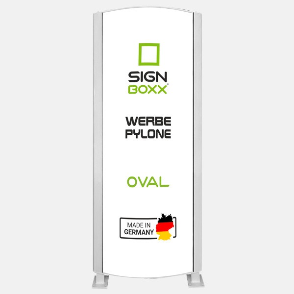 Werbepylone Oval einseitig oder zweiseitig
