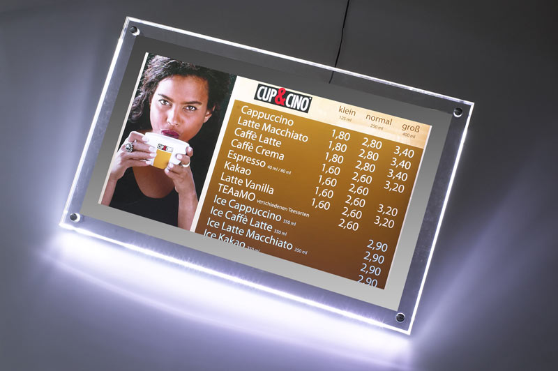 Din A3 Acryl Led Leuchtrahmen Led Bilderrahmen Einseitig 297x4 Mm