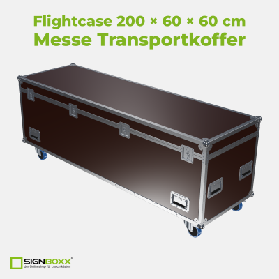 Flightcase 200 × 60 × 60 cm – Messe Transportkoffer