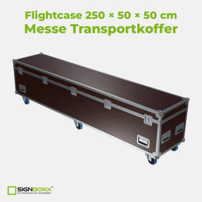 Flightcase 250 × 50 × 50 cm – Messe Transportkoffer