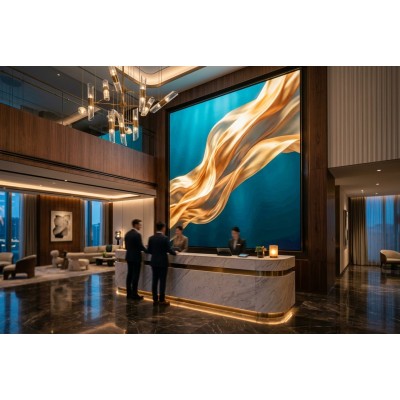 LED-Videowand SALON S1.5 in einer Hotel-Lobby