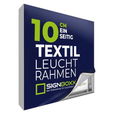 Textil-Leuchtrahmen einseitig – Tiefe 10 cm