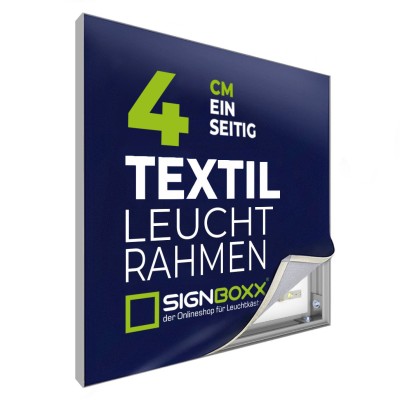 LED-Leuchtrahmen Textil - einseitig - Tiefe 4,0cm 