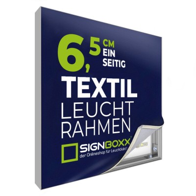 LED-Leuchtrahmen Textil Tiefe 6,5cm