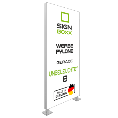 Werbepylon Flach gerade Unbeleuchtet