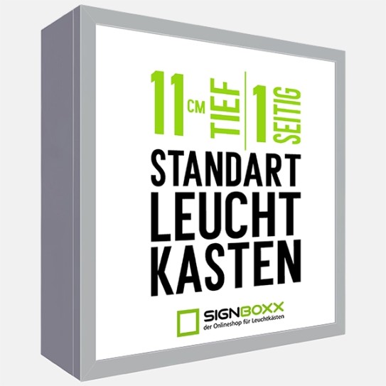 LED Leuchtkasten - LED Leuchtreklame - Tiefe 11 cm - einseitig