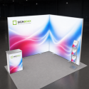 LED Messestand beidseitig / Eckstand 3 × 3 m / Tiefe 16cm