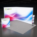 LED Messestand beidseitig / Eckstand 3 × 4 m / Tiefe 16cm