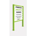 Standschild Quadrat 8 mit Lamellensystem