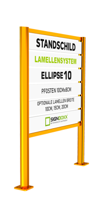 Standschild Elyps 10 mit Lamellensystem