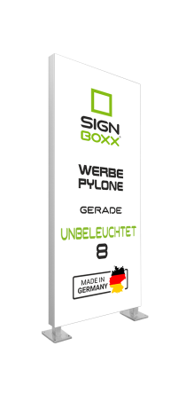Werbepylon Flach gerade Unbeleuchtet