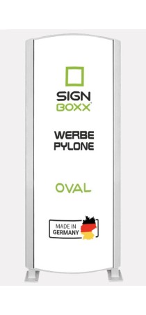 Werbepylon Oval einseitig oder zweiseitig