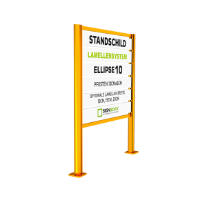 Standschild Elyps 10 mit Lamellensystem