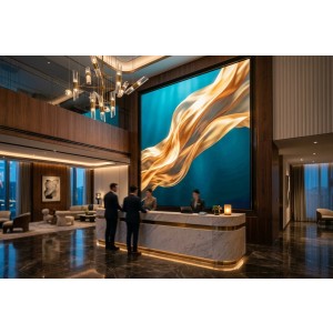 LED-Videowand SALON S1.5 in einer Hotel-Lobby
