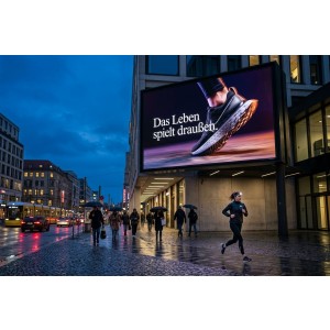 LED-Videowand URBAN S6.7 an einer Fassade