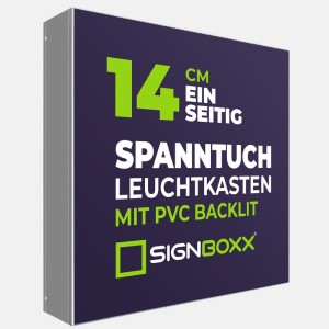 Spanntuch Leuchtkasten  - einseitig - Tiefe 14cm