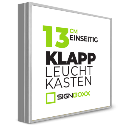 Klapp Leuchtkasten (Diakasten) - Tiefe 13 cm - einseitig