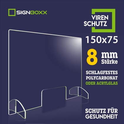 Schutzscheibe 150x75cm, 8mm