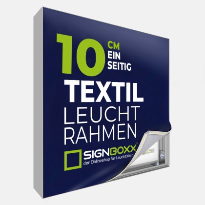 Textil-Leuchtrahmen einseitig – Tiefe 10 cm
