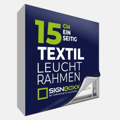 Textil-Leuchtkasten mit LED - einseitig - Tiefe 15cm
