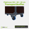 Flightcase 100 × 60 × 60 cm – Transportkoffer – Lenkrollen Ø 100 mm im Detail