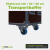 Flightcase 120 × 50 × 50 cm – Transportkoffer – Lenkrollen Ø 100 mm im Detail