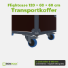Flightcase 120 × 60 × 60 cm – Transportkoffer – Lenkrollen Ø 100 mm im Detail
