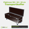 Flightcase 150 × 50 × 50 cm – Transportkoffer – Deckel geöffnet