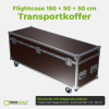 Flightcase 150 × 50 × 50 cm – Transportkoffer – Rückseite mit Klappscharnieren