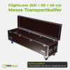 Flightcase 200 × 50 × 50 cm – Messe Transportkoffer – Deckel geöffnet