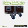 Flightcase 200 × 50 × 50 cm – Messe Transportkoffer – Lenkrollen Ø 100 mm im Detail