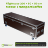 Flightcase 200 × 50 × 50 cm – Messe Transportkoffer – Rückseite mit Klappscharnieren