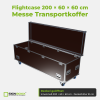 Flightcase 200 × 60 × 60 cm – Messe Transportkoffer – Deckel geöffnet