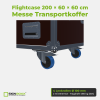 Flightcase 200 × 60 × 60 cm – Messe Transportkoffer – Lenkrollen Ø 100 mm im Detail