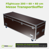 Flightcase 200 × 60 × 60 cm – Messe Transportkoffer – Rückseite mit Klappscharnieren