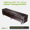 Flightcase 250 × 50 × 50 cm – Messe Transportkoffer – Rückseite mit Klappscharnieren
