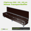 Flightcase 300 × 50 × 60 cm – Messe Transportkoffer – Deckel geöffnet