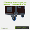 Flightcase 300 × 50 × 60 cm – Messe Transportkoffer – Lenkrollen Ø 100 mm im Detail