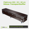 Flightcase 300 × 50 × 60 cm – Messe Transportkoffer – Rückseite mit Klappscharnieren