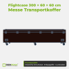 Flightcase 300 × 60 × 60 cm – Messe Transportkoffer – Frontansicht