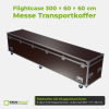 Flightcase 300 × 60 × 60 cm – Messe Transportkoffer – Rückseite mit Klappscharnieren