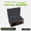 Koffer geöffnet mit Schaumstoffeinlage aus Noppenschaum in Korpus und Deckel