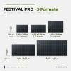 FESTIVAL PRO: alle 5 Formate maßstabsgetreu im Größenvergleich mit Person 1,80 m
