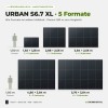 URBAN S6.7 XL: alle 5 Formate maßstabsgetreu im Größenvergleich mit Person 1,80 m