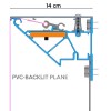 Spanntuch Leuchtkasten  - einseitig - Tiefe 14cm
