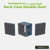 Rack Case Double Door in Navy mit 30 mm Schaumstoff, beide Deckel abgenommen