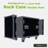 Rack Case Double Door in Schwarz, beide Deckel geöffnet, 30 mm Schaumstoff