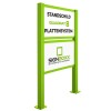 Standschild Quadrat 8 mit Plattensystem
