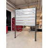 Standschild Rund 9 mit Lamellensystem